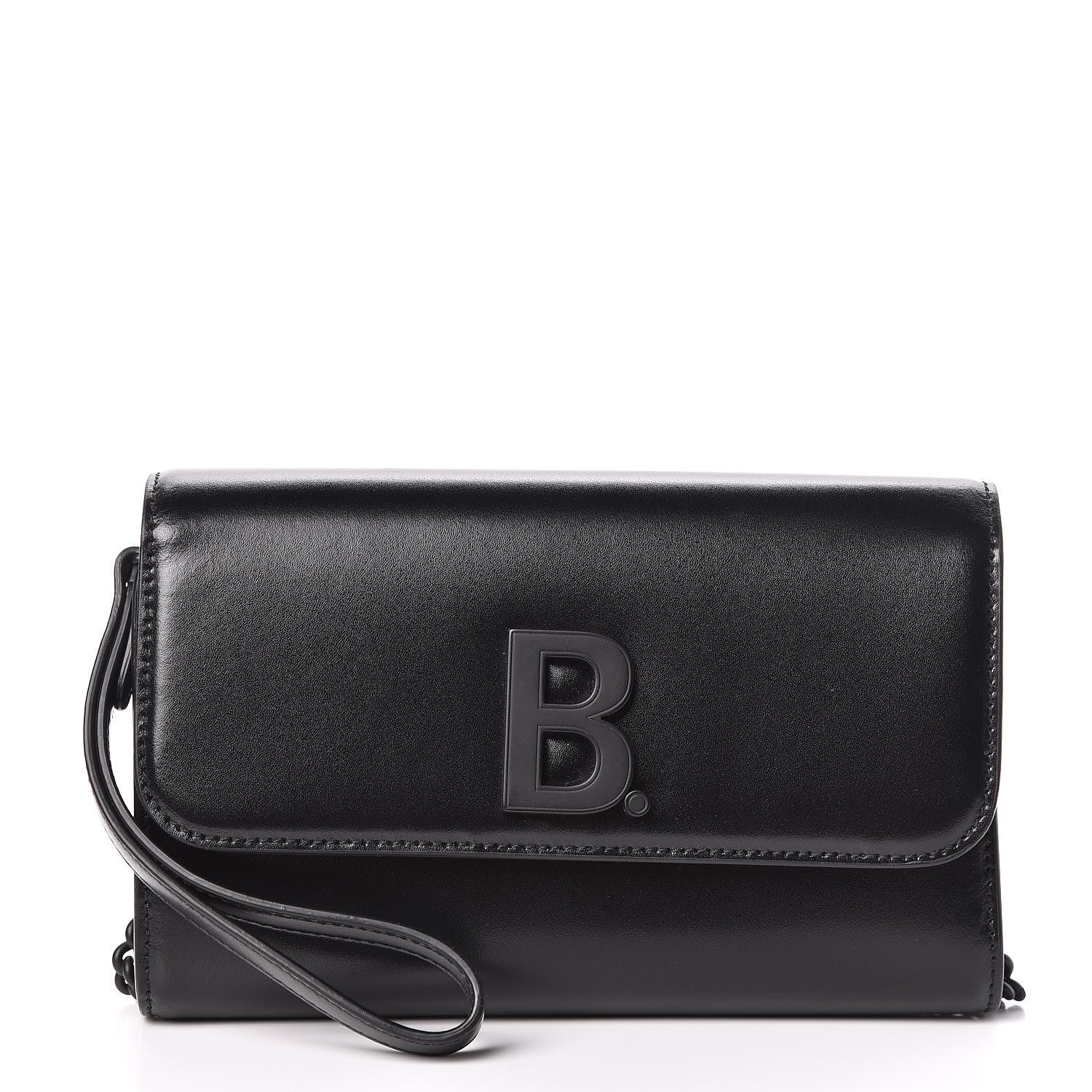 Balenciaga Smooth Calfskin B Wallet on Chain Black 3 of 12