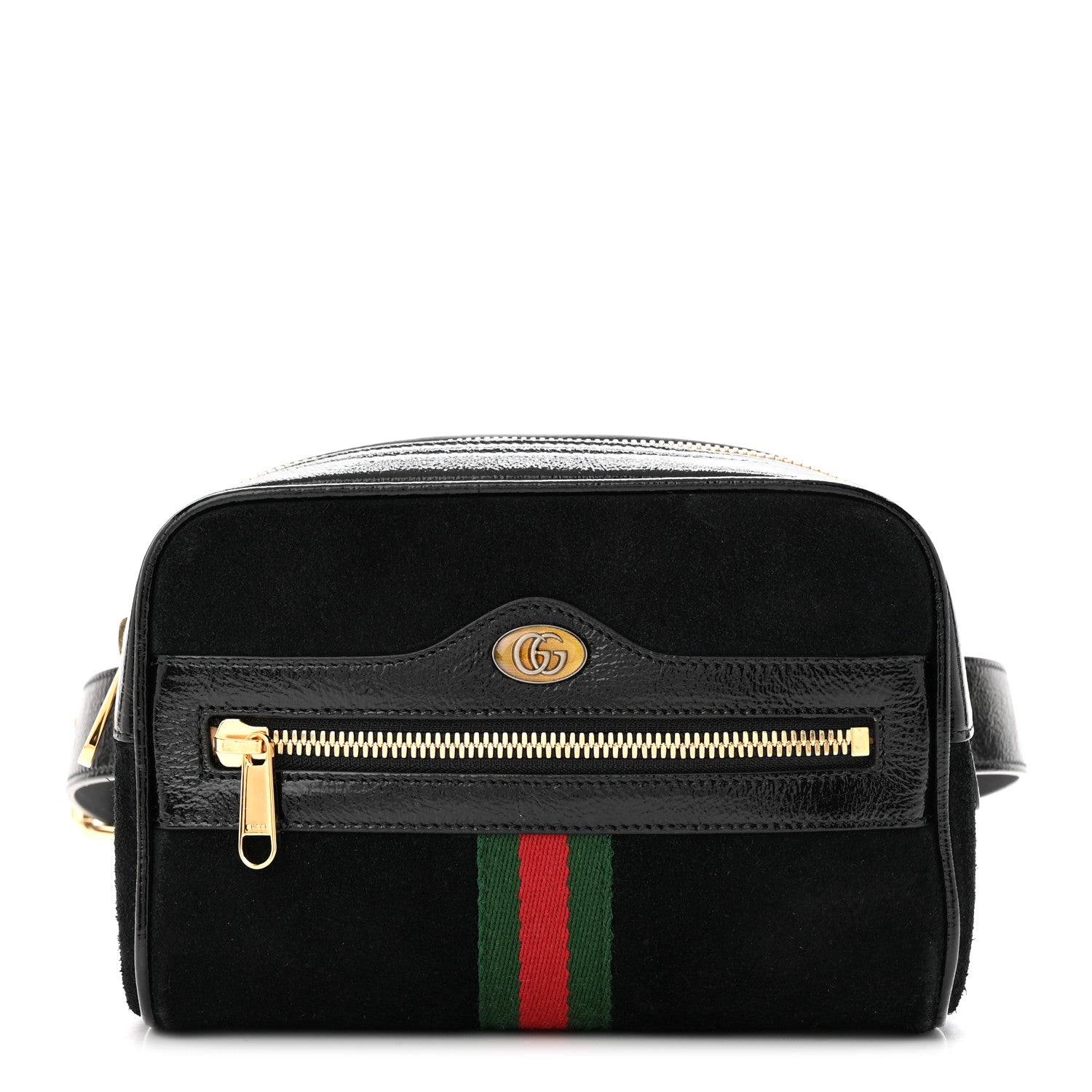 Gucci Suede Small Ophidia Belt Bag 85 34 Black 1 of 10