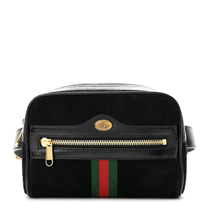 Gucci Suede Small Ophidia Belt Bag 85 34 Black 1 of 10