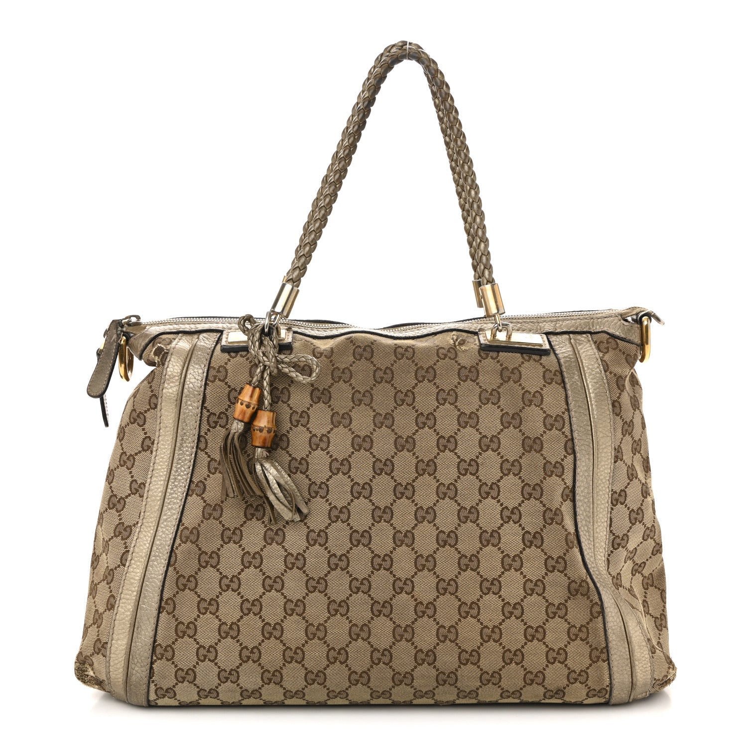 Gucci Monogram Medium Bella Tote Gold 1 of 17