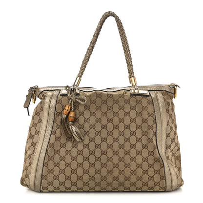 Gucci Monogram Medium Bella Tote Gold 1 of 17