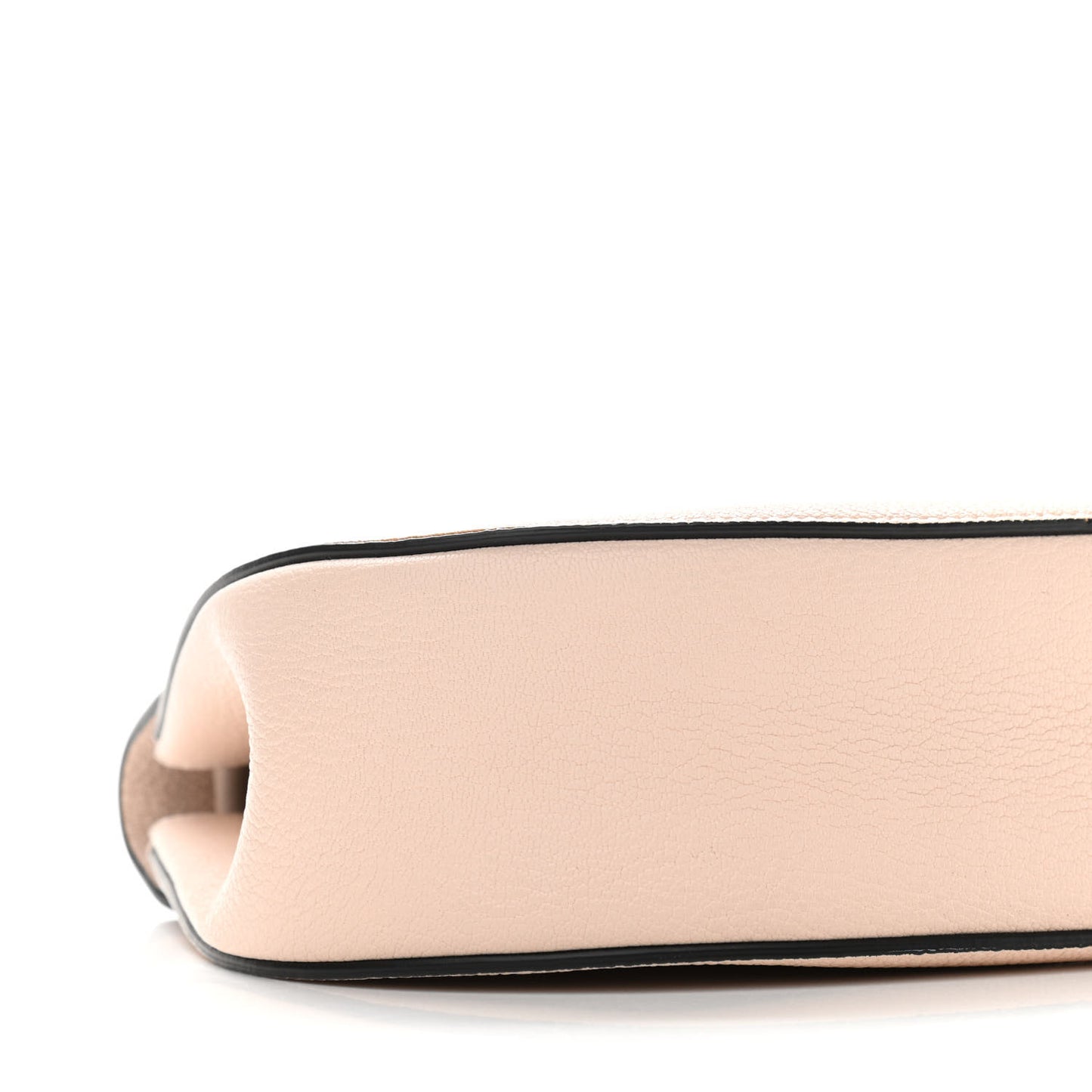 Grained Calfskin Lambskin Drew Shoulder Bag Biscotti Beige