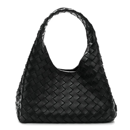 Bottega Veneta Nappa Intrecciato Small Campana Shoulder Bag Black 1 of 9
