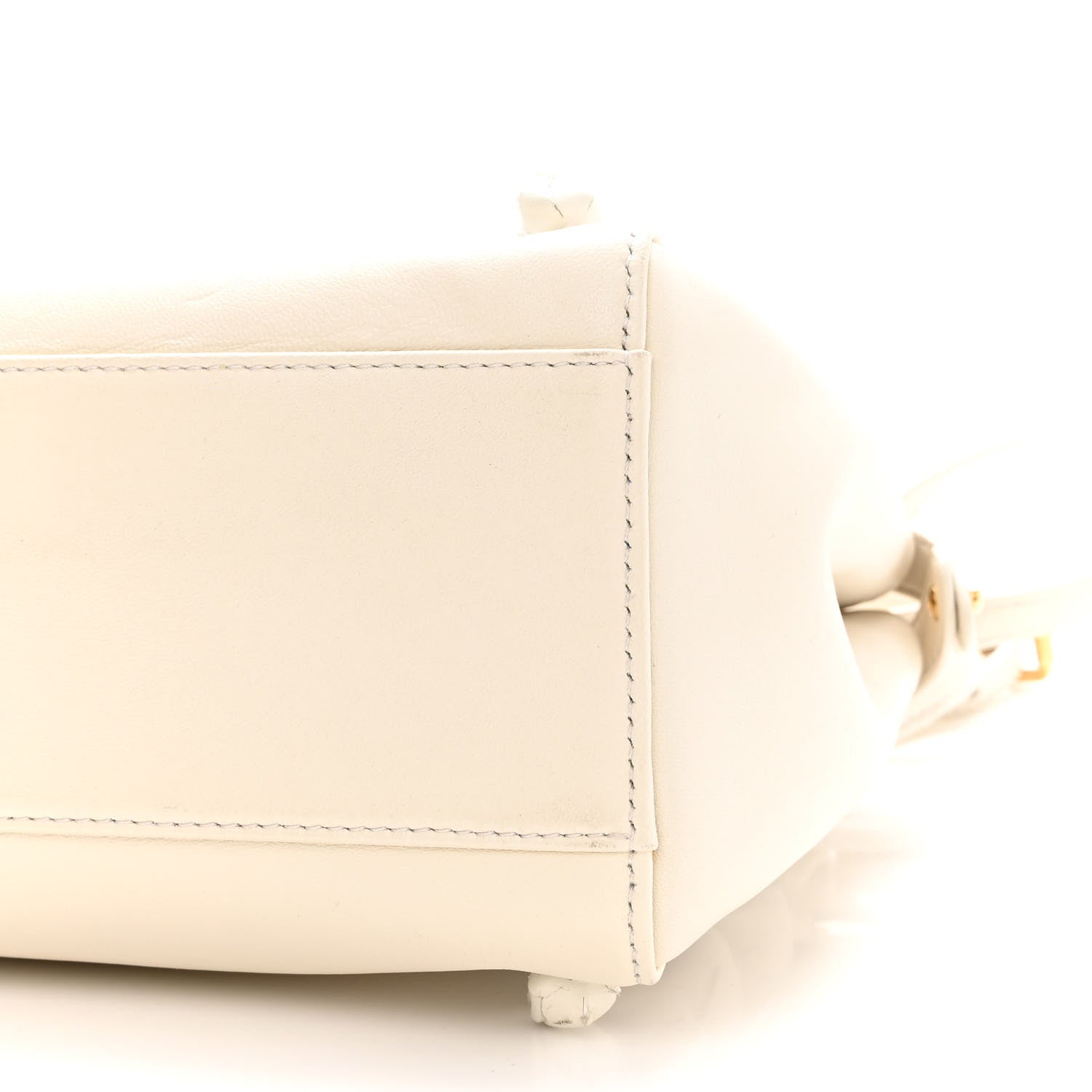 Fendi Nappa Rosebud Mini Peekaboo Iconic Satchel Bianco 8 of 9