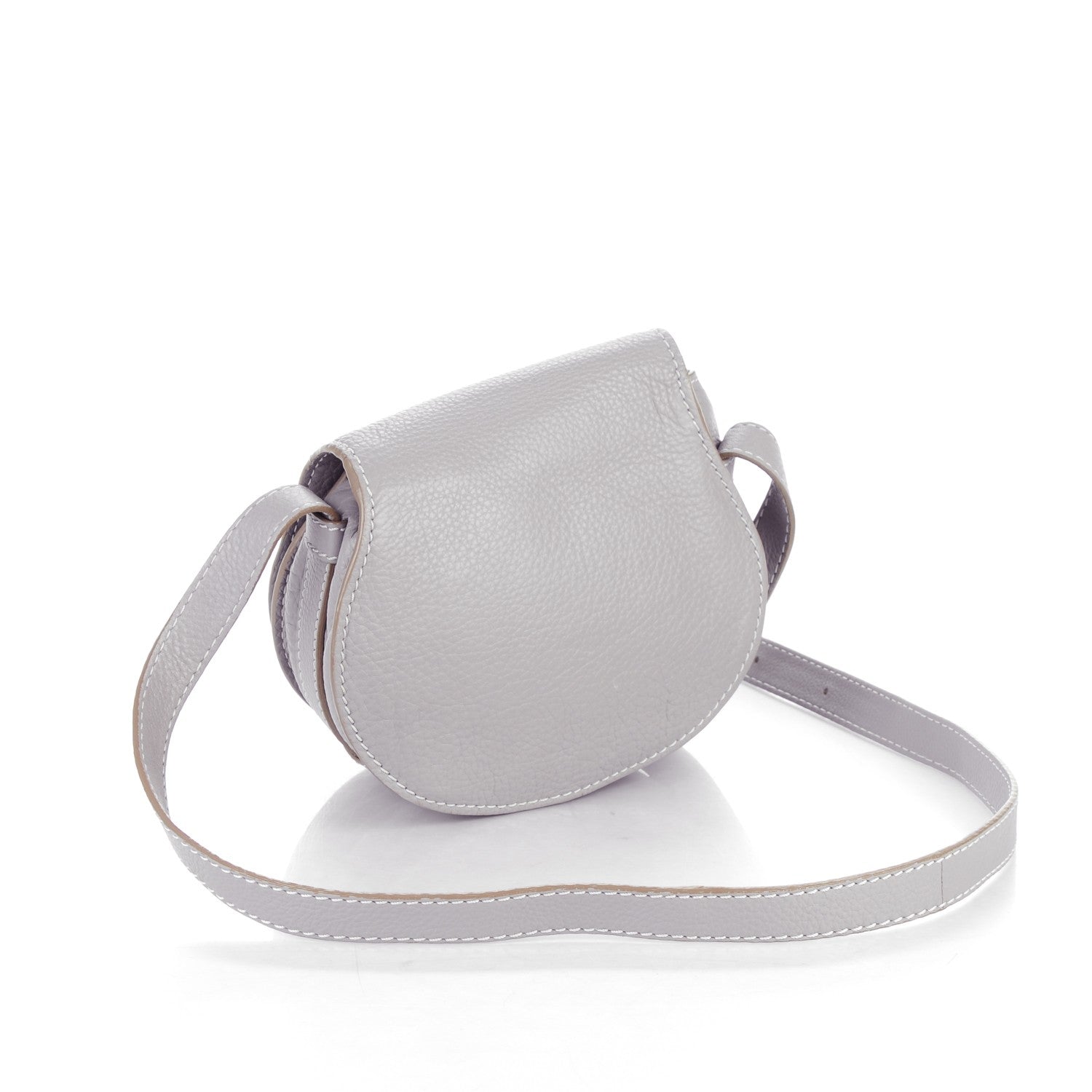 Chloe Calfskin Mini Marcie Round Crossbody Bag Cashmere Grey 3 of 8