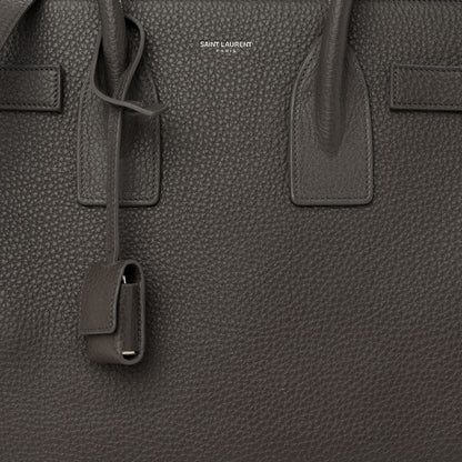 Saint Laurent Grained Calfskin Small Sac De Jour Fog 8 of 10