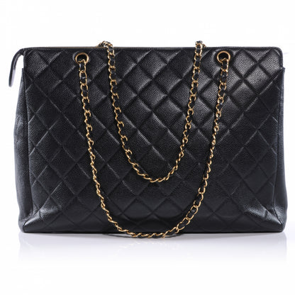Chanel Caviar Quilted CC Shoulder Bag Black 3 of 9