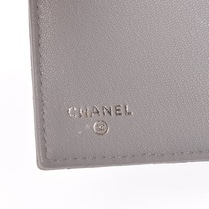 Chanel Lambskin Quilted CC Box Flap Wallet Grey 6 of 23