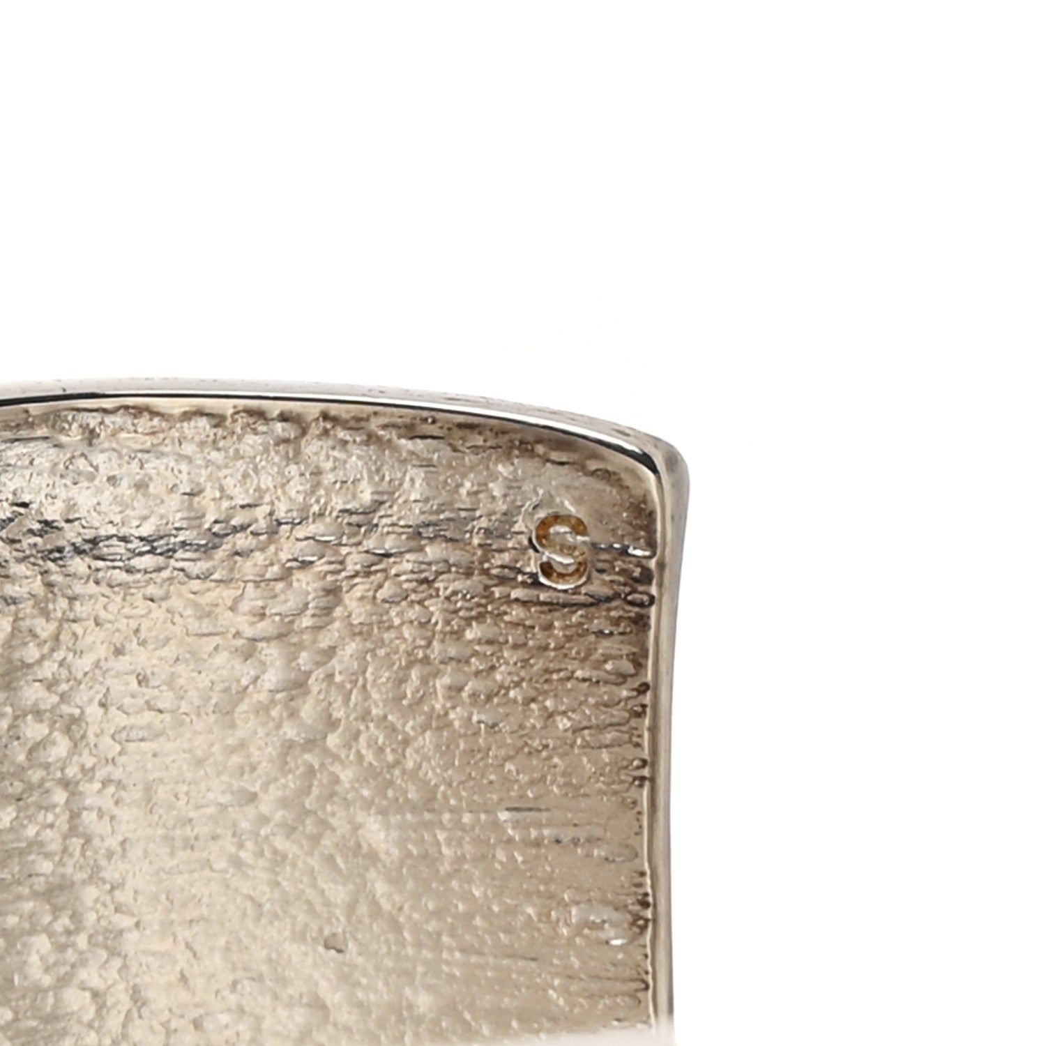 Saint Laurent Brass Organic Oversized Cuff Bracelet S Argent Brilliant 4 of 5
