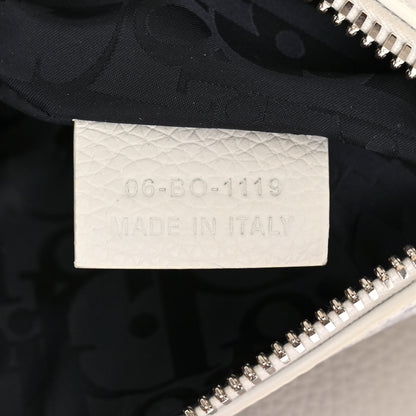 Christian Dior X Daniel Arsham Grained Calfskin Newspaper Print Saddle Bag White 7 of 13