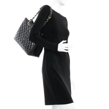 Chanel Caviar Quilted Grand Shopping Tote GST Black 2 of 8