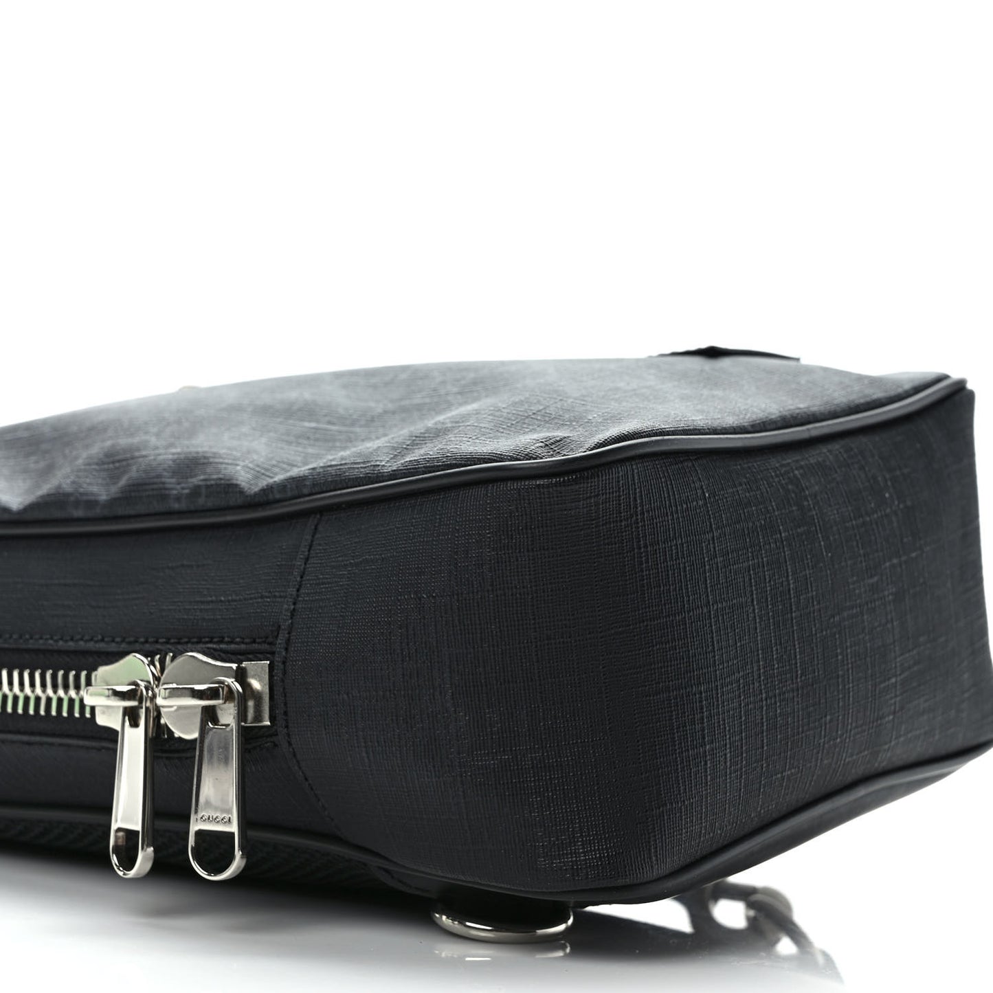 GG Supreme Monogram Web Belt Bag Black Grey