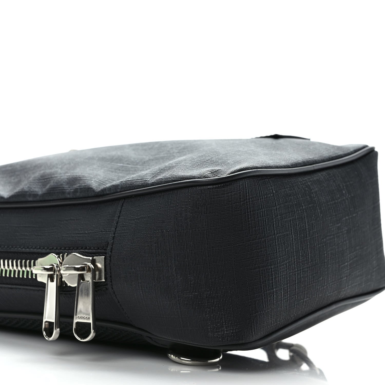 Gucci GG Supreme Monogram Web Belt Bag Black Grey 8 of 9