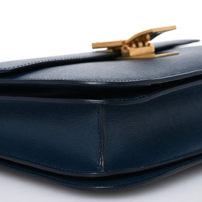 Celine Liege Calfskin Medium Classic Box Flap Bag Dark Blue 10 of 16