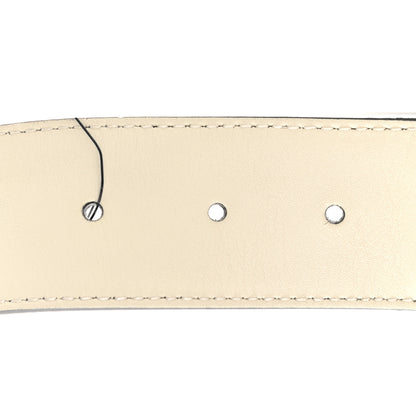 Gucci Nylon Calfskin Sylvie Web Double G 40mm Belt 80 32 Mystic White Hibiscus Red Maritime 4 of 5