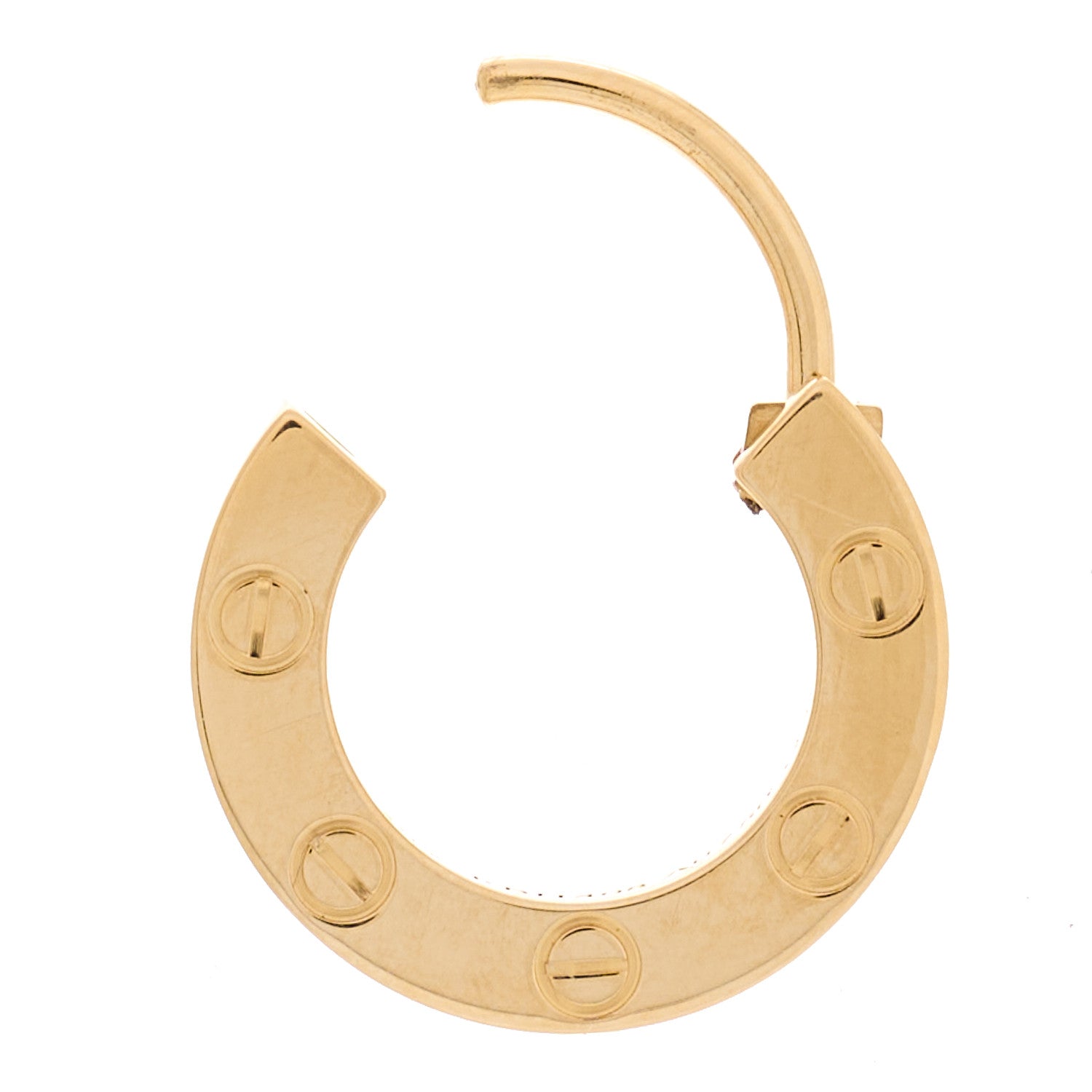 Cartier 18K Yellow Gold Single LOVE Hoop Earring 3 of 4