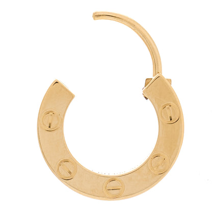 Cartier 18K Yellow Gold Single LOVE Hoop Earring 3 of 4