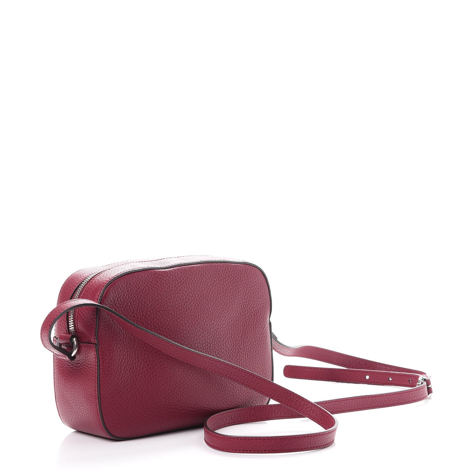Gucci Pebbled Calfskin Studded Small Soho Disco Bag Soft Burgundy 3 of 7