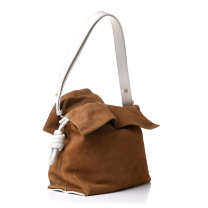 Loewe Suede Flamenco Knot Bag Caramel 2 of 11