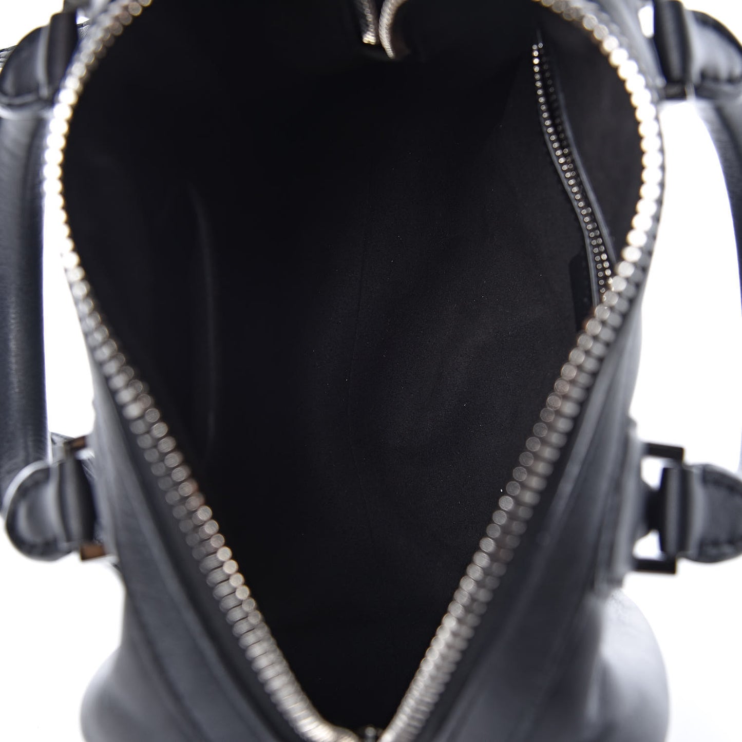 Calfskin Coated Canvas Madonna Print Mini Lucrezia Black