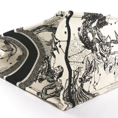 Christian Dior Canvas Zodiac Toile De Jouy Embroidered Medium Book Tote Latte 9 of 10