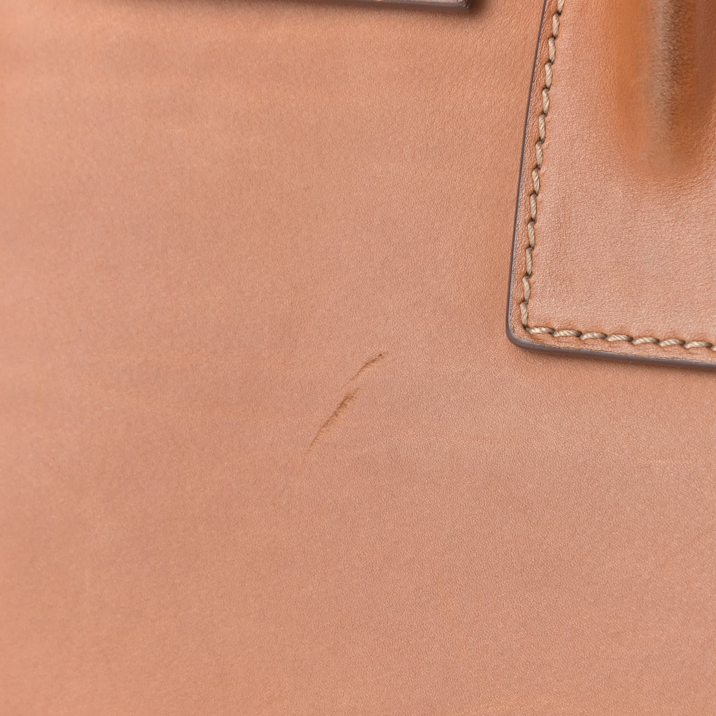 Calfskin Topstitch Small Sac De Jour Light Brown