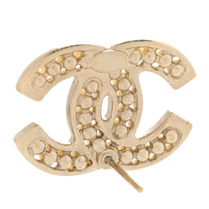 Chanel Pearl CC Stud Earrings Gold 7 of 7