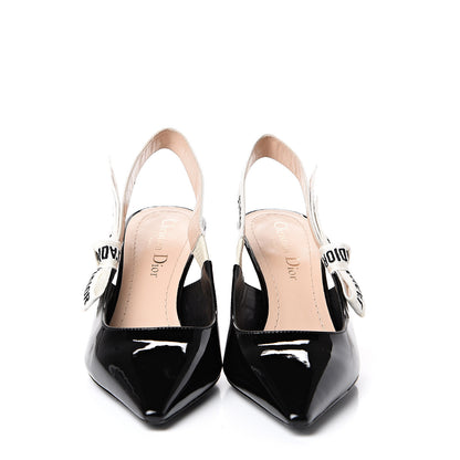 Christian Dior Patent Ribbon J'Adior Slingback 65mm Pumps 35 Black 3 of 10