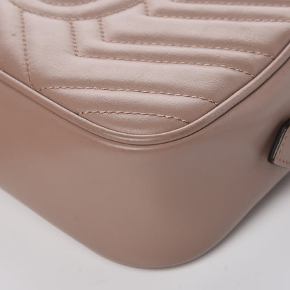 Gucci Calfskin Matelasse Small GG Marmont Chain Shoulder Bag Taupe 10 of 14