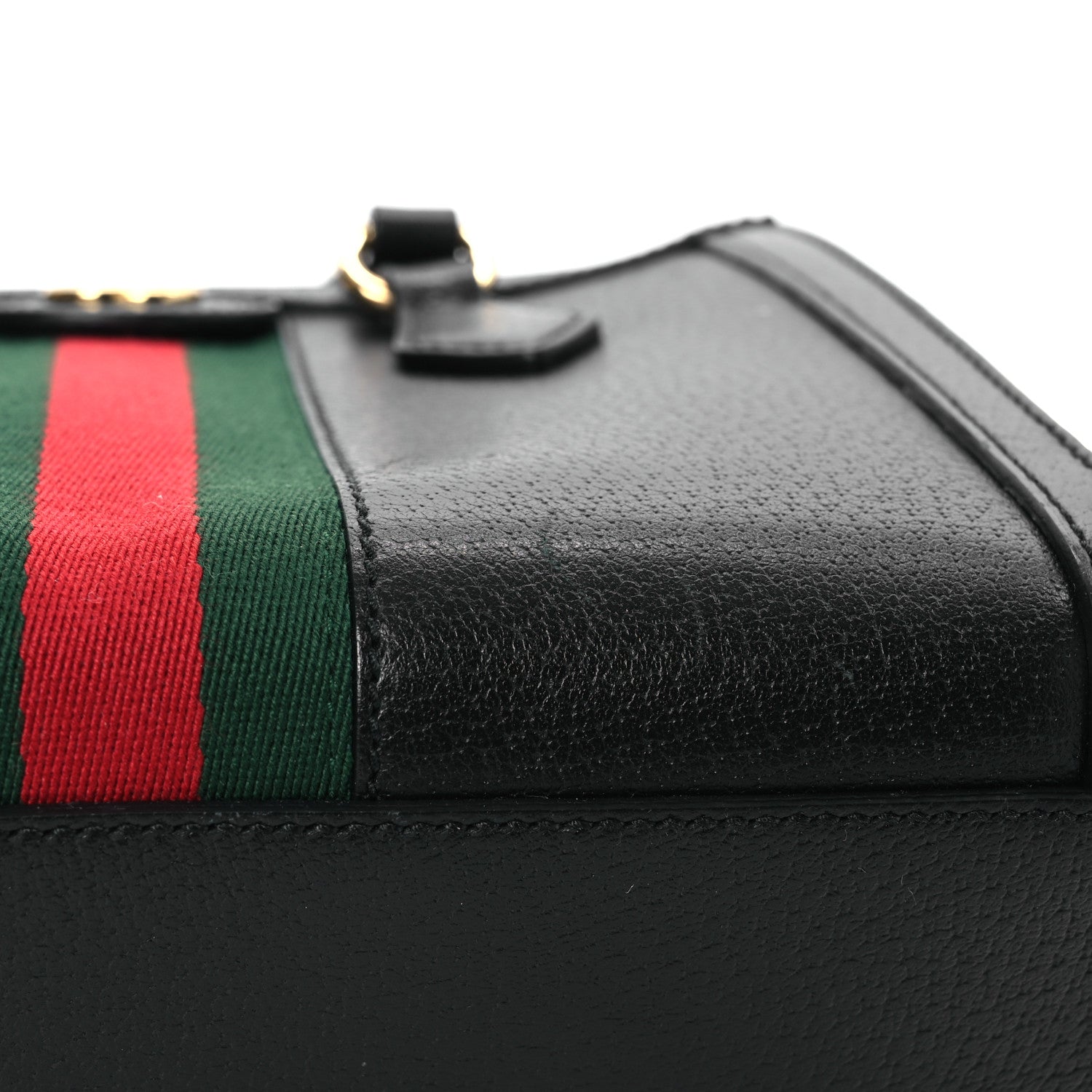 Gucci Textured Calfskin Web Small Ophidia Tote Bag Black 11 of 13