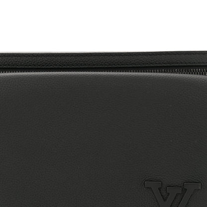 Louis Vuitton Grained Calfskin Aerogram Slingbag Black 8 of 14