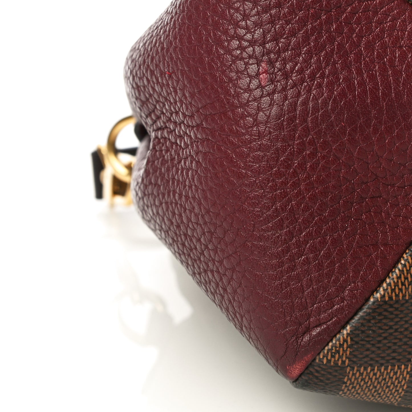 Damier Ebene Cuir Taurillon Brittany Bordeaux