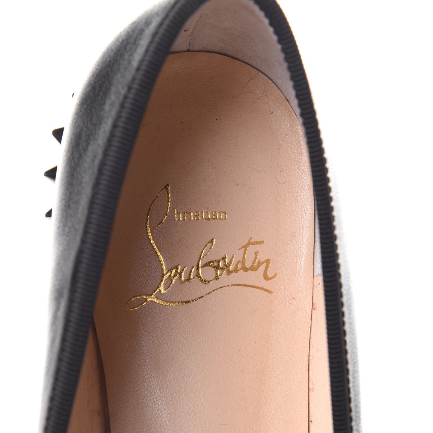 Nappa Spiked Hall Flats 39.5 Black