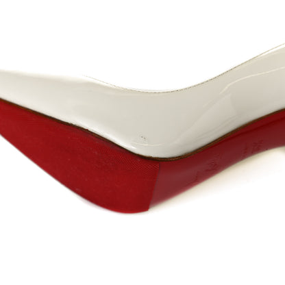 Christian Louboutin Patent Pigalle Follies 100 Pumps 36.5 Snow 10 of 11