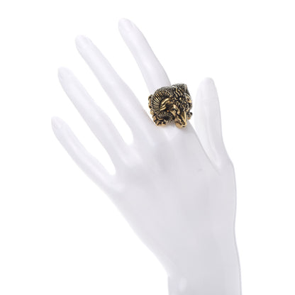 Gucci Metal Aries Ring L Aged Gold 2 of 6