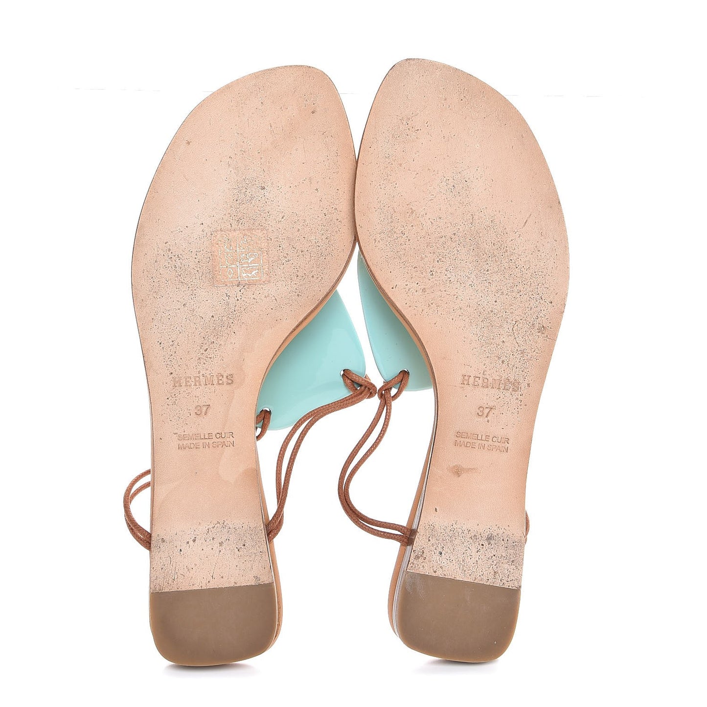 Lacquered Wood Sandals 37