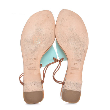 Hermes Lacquered Wood Sandals 37 5 of 10