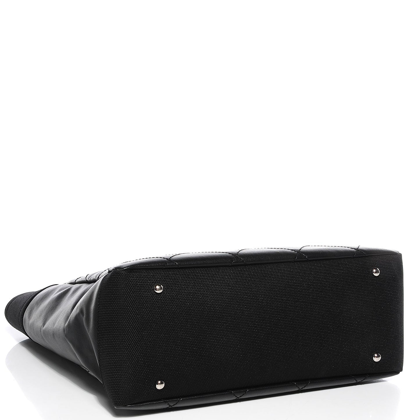 Coated Canvas Large Paris Biarritz Tote Black