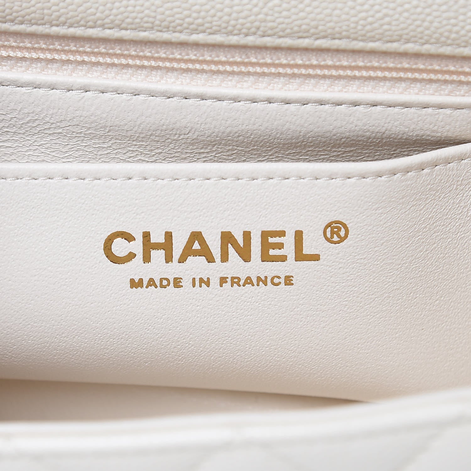 Chanel Caviar Quilted Mini Rectangular Flap White 8 of 10