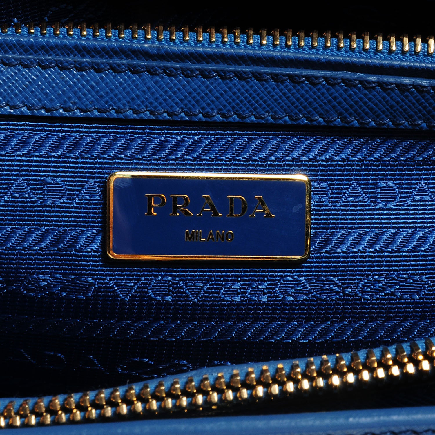 Prada Saffiano Lux Medium Tote Cobalto 7 of 9