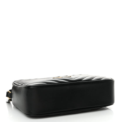 Saint Laurent Calfskin Matelasse Monogram Lou Camera Bag Black 4 of 10