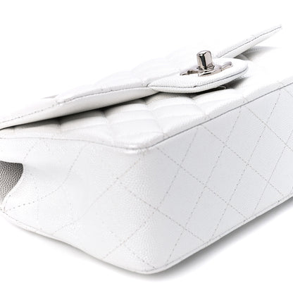 Chanel Iridescent Caviar Quilted Mini Top Handle Rectangular Flap White 11 of 13
