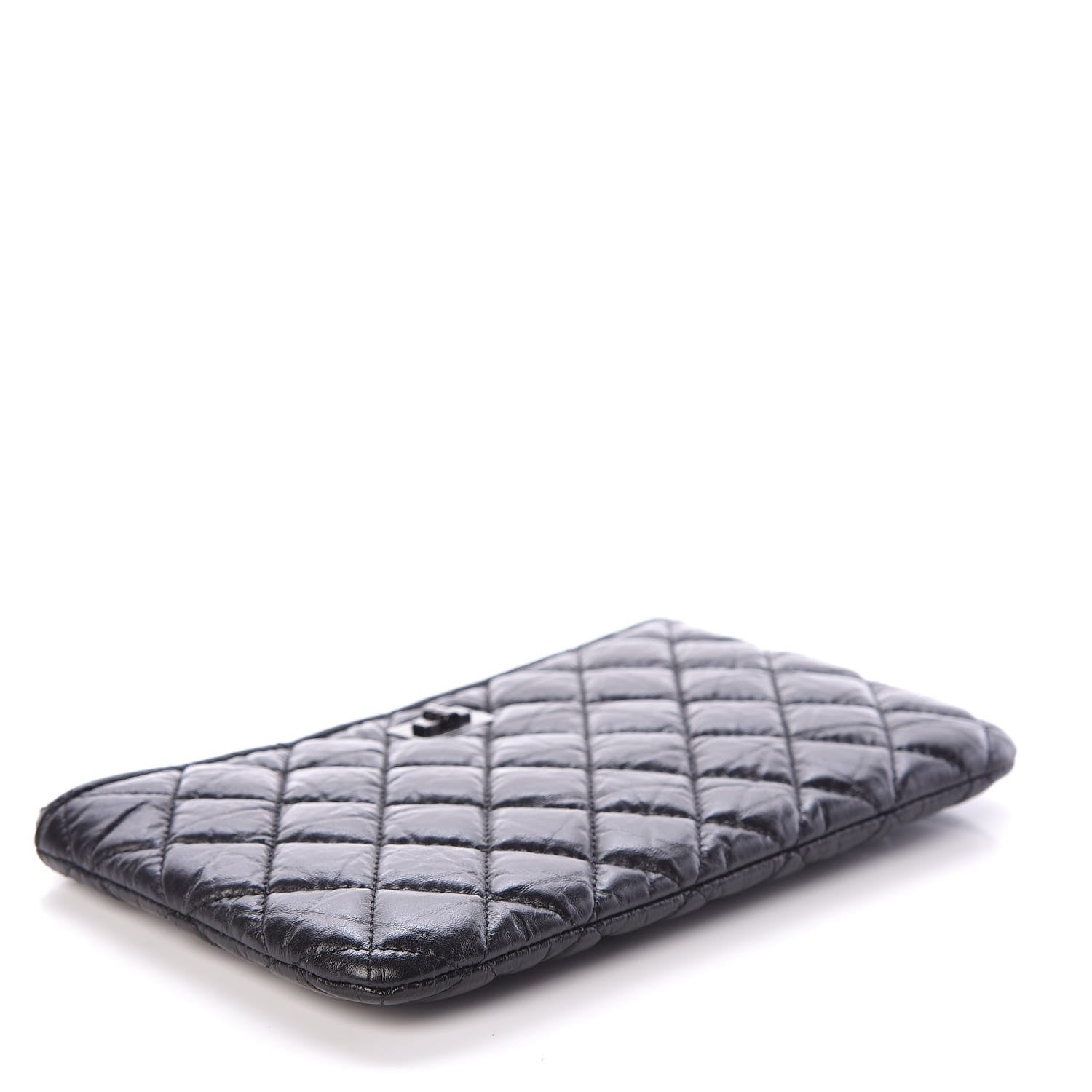 Chanel Aged Calfskin Quilted Medium Reissue Cosmetic Case So Black 4 of 8