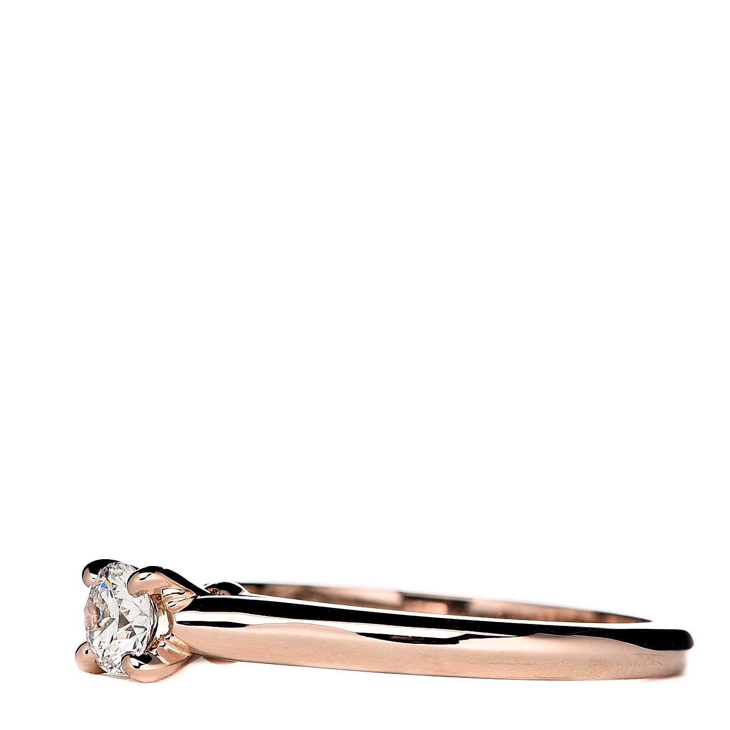 Cartier 18K Pink Gold Diamond .19ct Solitaire Engagement Ring 49 4.75 3 of 6