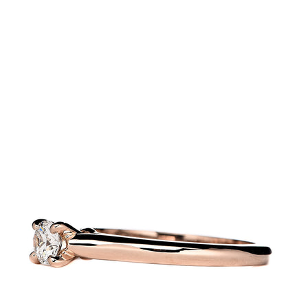 Cartier 18K Pink Gold Diamond .19ct Solitaire Engagement Ring 49 4.75 3 of 6