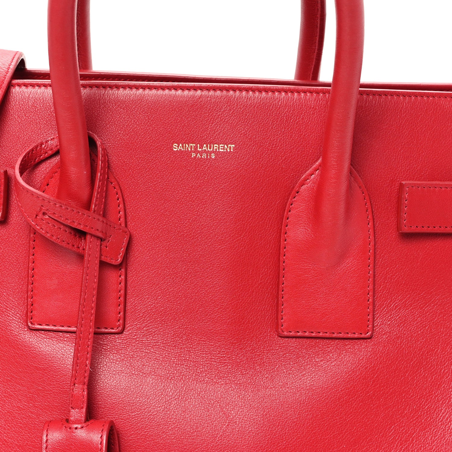Saint Laurent Calfskin Small Sac De Jour Lipstick Red 8 of 13