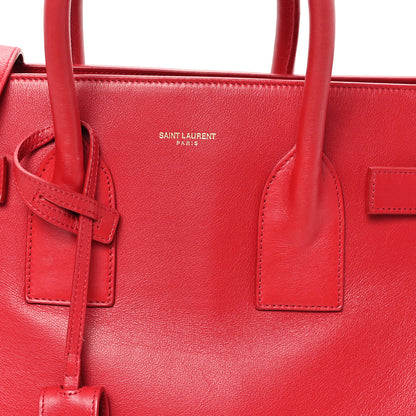 Saint Laurent Calfskin Small Sac De Jour Lipstick Red 8 of 13