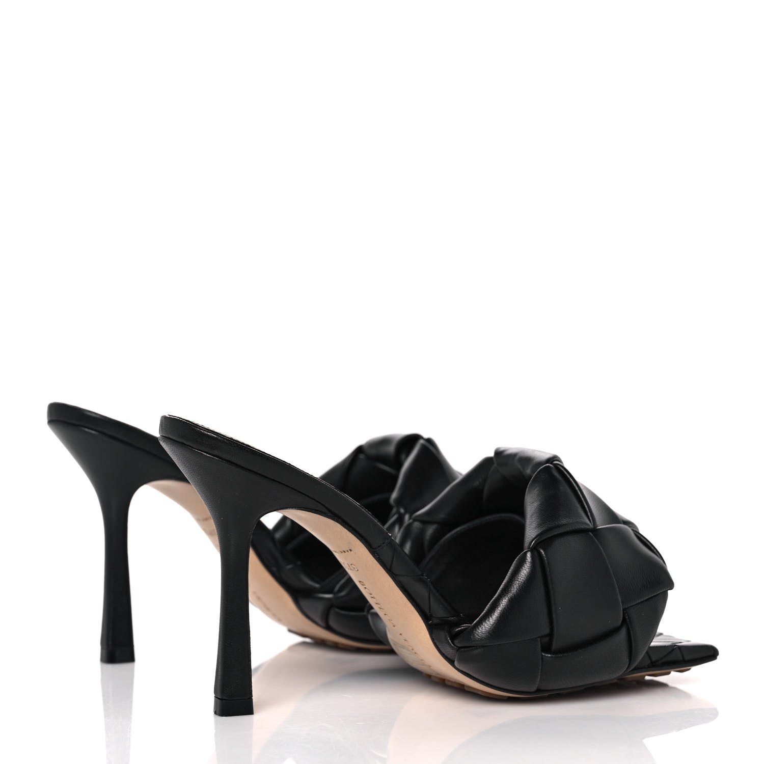 Bottega Veneta Nappa Maxi Intrecciato Lido Mule Sandals 37.5 Black 4 of 8