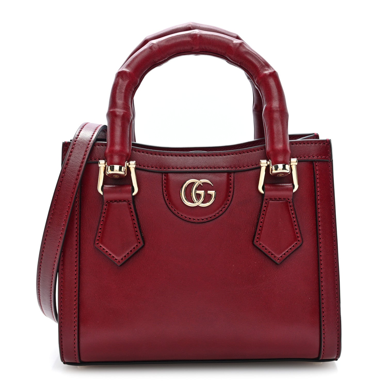 Gucci Sweetbread Calfskin Mini Diana Tote Bag Rosso Ancora 1 of 9
