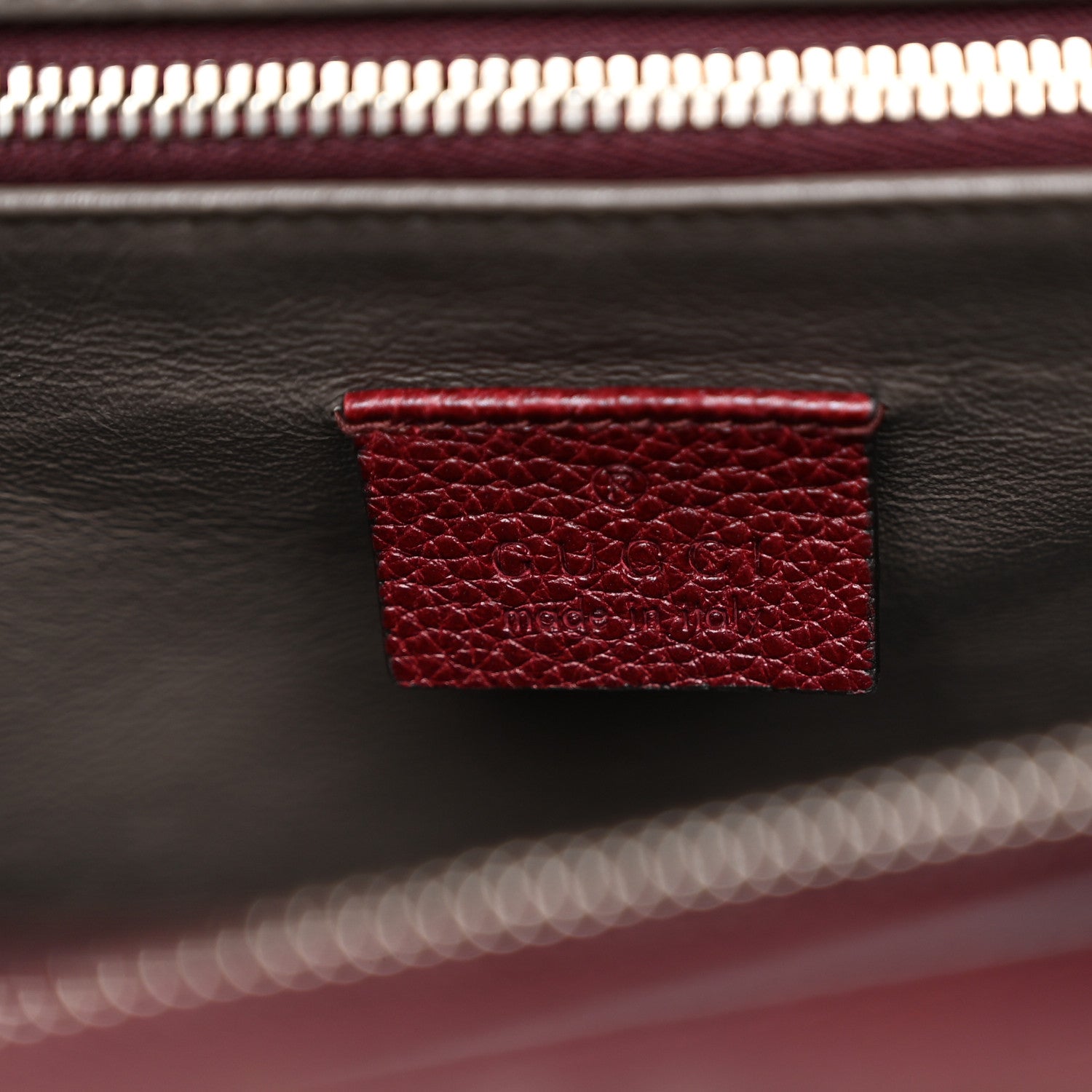 Gucci Grainy Calfskin Medium Zumi Top Handle Bag Vintage Bordeaux 6 of 12